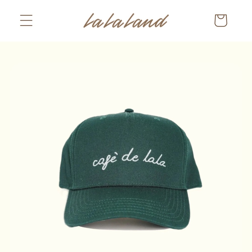 La La Land Cafe Cap- NEW - Green- without tags SOLD OUT ONLINE